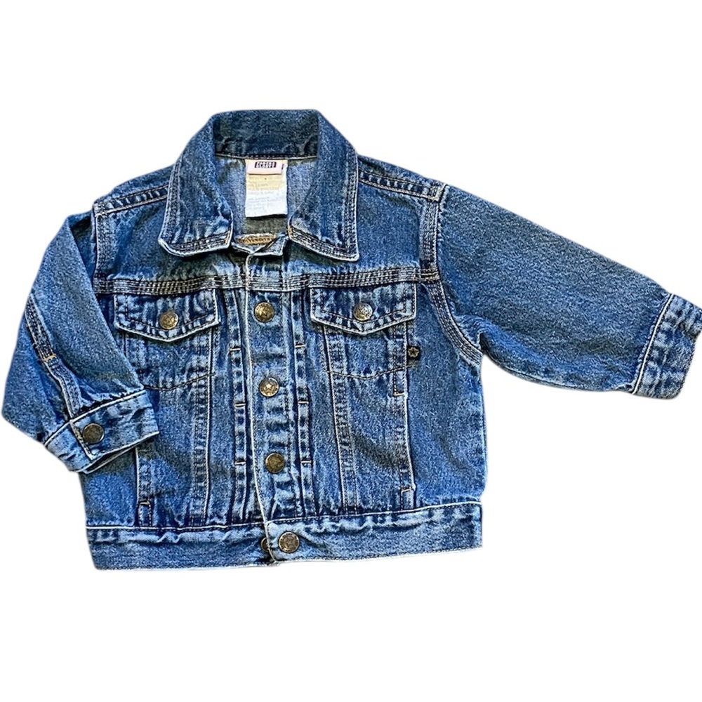 Faded Glory‎ Classic Blue Kids Snap Jeans Jacket